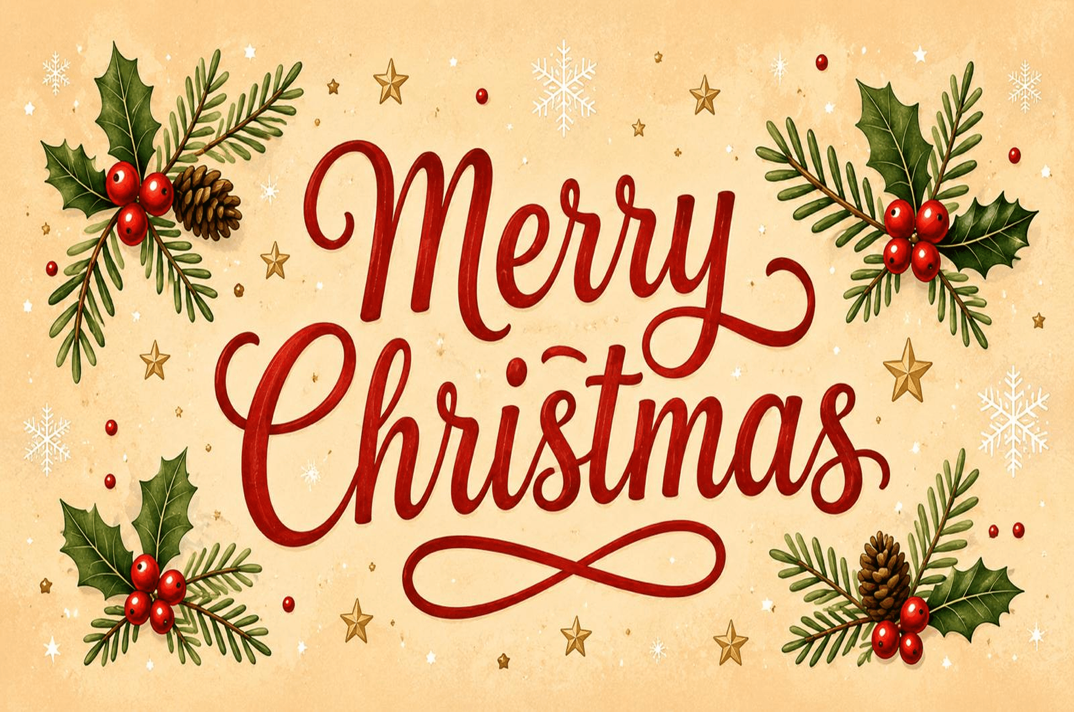 “Merry Christmas” envelope design
